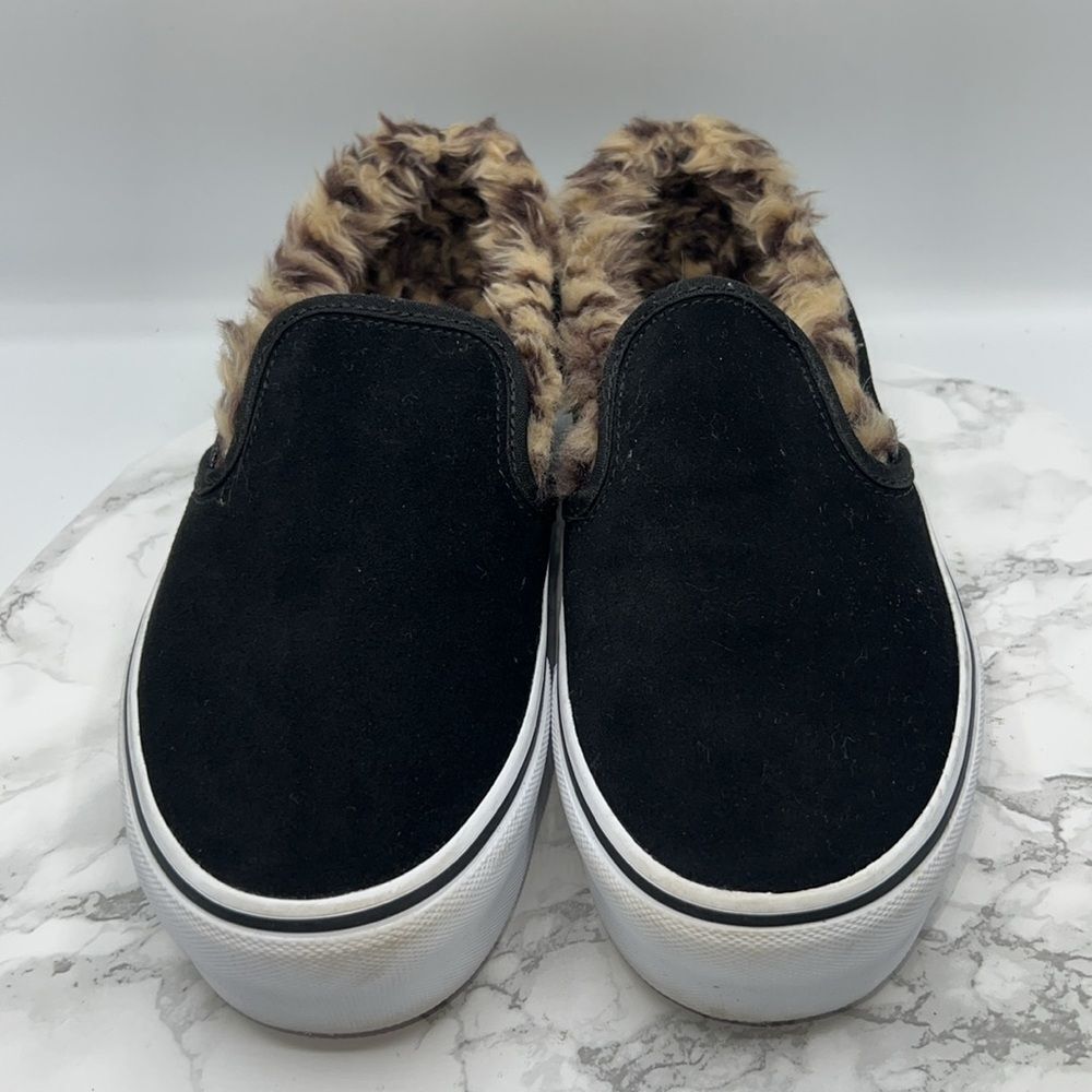 Vans Black and White Slip-On Sneakers - Picture 3 of 9
